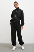 Fermuarlı Sweatshirt Siyah - 4