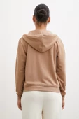 Fermuarlı Kapüşonlu Sweatshirt Kahve - 6