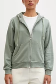 Fermuarlı Kapüşonlu Sweatshirt Yeşil - 4