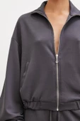 Fermuarlı Sweatshirt Füme - 3