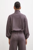 Fermuarlı Sweatshirt Kahve - 2