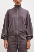Fermuarlı Sweatshirt Kahve - 3
