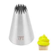 Büyük Boy Açık Yıldız 16 Diş Krema Duyu 35x18x52 Mm | İthal Krema Torbası Hediye (DY-7FT) - 1