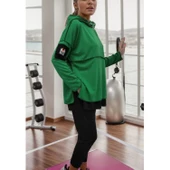 Lucky Life Kadın Yeşil Kapşonlu Etek Ucu Detay Arma Ikili Takım thumbnail 11