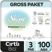 Sleepy Bio Natural Premium Plus Gross Paket Bebek Bezi 3 Numara Midi 100 Adet - 1