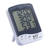 PowerMaster PM-6233 Termometre Oda Tipi Ekranlı Sıcaklık ve Nem Ölçer - Saat Özellikli - 1