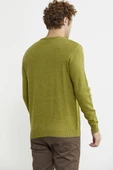 Basic Sıfır Yaka Triko Kazak - Yeşil thumbnail 5