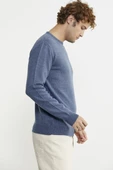 Basic Sıfır Yaka Triko Kazak - Indigo - 5