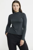 Omuz Aksesuarlı Triko Kazak - Antrasit thumbnail 2