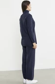 Tam Balıkçı Yaka Kazak Pantolon Triko Takım - Lacivert - 6