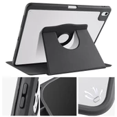 Apple iPad Pro 12.9 2022 M2 Uyumlu  Kılıf Termik Kalem Bölmeli Dönebilen Standlı Kılıf - 8