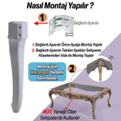 Nehir Plastik 4 Adet Sehpa Ayağı 40 cm Beyaz Orta Ayak Zigon Sehpa Mobilya Masa Ayakları Beyaz thumbnail 5