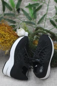 Fort Guja 24K304 Siyah Taş Detaylı Kalın Taban Sneaker Kadın Ayakkabı - 5