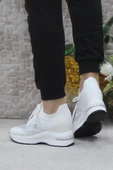 Fort Guja 24K304 Beyaz Taş Detaylı Kalın Taban Sneaker Kadın Ayakkabı - 4