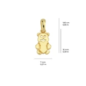 14 Ayar Altın Ayıcık Kolye Ucu 0,72 gr - 2