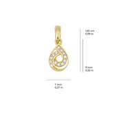 14 Ayar Altın Damla Kolye Ucu 0,61 gr thumbnail 2