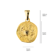 14 Ayar Altın Yengeç Burç Kolye Ucu 2,12 gr thumbnail 3