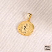 14 Ayar Altın Başak Burç Kolye Ucu 2,31 gr - 4