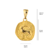 14 Ayar Altın Oğlak Burç Kolye Ucu 1,79 gr - 3