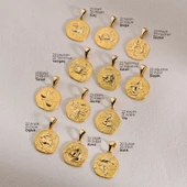 14 Ayar Altın Aslan Burç Kolye Ucu 1,98 gr thumbnail 8