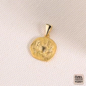 14 Ayar Altın Yengeç Burç Kolye Ucu 2,12 gr thumbnail 4
