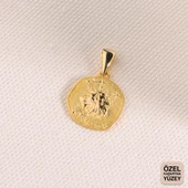 14 Ayar Altın Aslan Burç Kolye Ucu 1,98 gr thumbnail 4