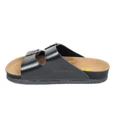 Poliva 2025 Siyah Çift Toka Kadın Düz Terlik - 2