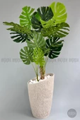 BİÇİÇEK   Yapay Monstera Ağacı 200 cm lux dış mekan saksıda thumbnail 9