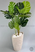 BİÇİÇEK   Yapay Monstera Ağacı 200 cm lux dış mekan saksıda thumbnail 8