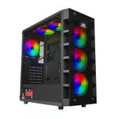 Powerboost X59Rgb 650W 80+ Usb 3.0 Tempered Glass 6Xrgb Fanlı Gaming Kasa X59Rgb-650 - 1