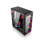 Powerboost Vk-C12B Usb 3.0 Atx, Tempered Glass, Rgb Fan, Siyah Kasa (Psu Yok) Vk-C12B - 1