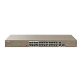 TENDA 24port 250w FULL PoE TEF1126P-24-250W 10/100/ 2x1000 1X SFP Yönetilemez Switch RackMount thumbnail 1