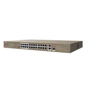 TENDA 24port 250w FULL PoE TEF1126P-24-250W 10/100/ 2x1000 1X SFP Yönetilemez Switch RackMount thumbnail 2