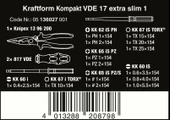 Wera Kraftform Kompakt VDE İzoleli Knipex Penseli Tornavida Seti 05136027001 thumbnail 7