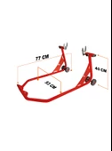 Torque-MX Motosiklet Arka Kaldırma Standı RS1 Kırmızı - 5