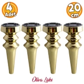Oliva Gold Altın 20 cm Mobilya Kanepe Koltuk Tv Ünitesi Konsol Yükseltme Ayağı Ayakları 4 Adet thumbnail 1