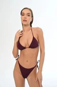 Pink Cadillac Mürdüm Üçgen İpli Bikini Takımı - 1