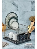 Cooker CKR3270 Metal Saten İki Katlı Tabaklık Bulaşıklık - 1