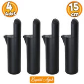 Kapsül Bohem Mobilya Kanepe Tv Ünitesi Koltuk Konsol Yükseltici Ayağı Ayakları Siyah 15 cm 4 Adet - 1