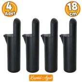 Kapsül Bohem Mobilya Kanepe Tv Ünitesi Koltuk Konsol Yükseltici Ayağı Ayakları Siyah 18 cm 4 Adet thumbnail 1