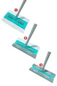 SMARTER MAGIC MOP + 3 YEDEK MOP PASPAS MANDALLI  YER YÜZEY TEMİZLİK HAVLUSU BEZİ UYUMLU - 6