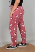 Büyük Beden Pamuklu Viskon Pijama Altı Desenli - 10