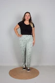 Büyük Beden Pamuklu Viskon Pijama Altı Desenli - 4