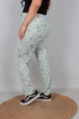 Büyük Beden Pamuklu Viskon Pijama Altı Desenli - 3
