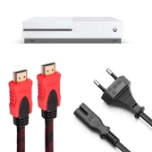 Xbox One S Güç Kablosu ve Örgülü Hdmi Kablo Set Xbox Aksesuar thumbnail 1