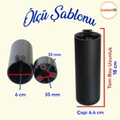 Kapsül Bohem Siyah 18 cm Mobilya Kanepe Koltuk Baza Yükseltici Yükseltme Ayağı Ayakları 4 Adet thumbnail 2