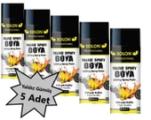 5 Adet Gümüş (Gri) Isıya Dayanıklı Yaldız Sprey Boya 400 Ml. - 1