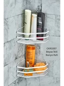 Cooker CKR3357 Beyaz İkili Banyo Rafı - 1