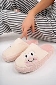 Albishoes Kadın Kurbağa Figürlü Sessiz Taban Önü Kapalı Peluş Kışlık Kadın Ev Terlik Ev Kadın Peluş - 4