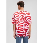 MAVİ BASKILI TİŞÖRT - 4